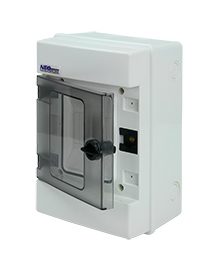 RH-4 ROZDZIELNIA PLASTIKOWA NT 4M 1X 4M N+PE IP65 IK07 260X172X138 DRZWI DYMNE BIAŁY NEOSERIES