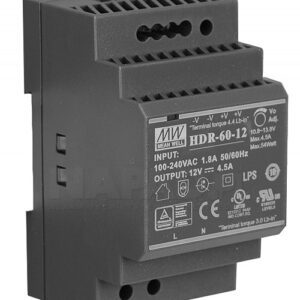 HDR ZASILACZ NA SZYNĘ DIN 60W 4.5A 85-264V AC -120-370V DC / 12V DC 3M