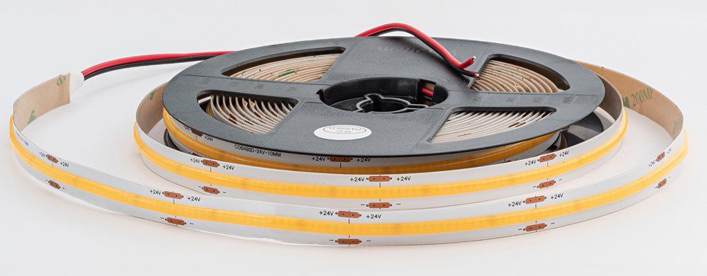 NEXTEC ST TAŚMA LED 9W/1M 5M 10MM 24V DC IP20 ŚCIEMNIALNA NW 4000K 855LM/1M 480LED COB/1M 180ST