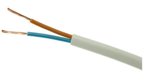 H03VVH2-F OMYP 2X 1.0 BIAŁY PRZEWÓD MIESZKANIOWY PŁASKI MIĘKKI 300/300V