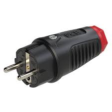 PORTABLE PLUG 1F Z/U 230V IP54 FULL RUBBER UNI-SCHUKO BLACK TAURUS2