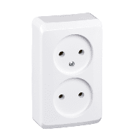 Schneider Electric Prima, double socket 2P, white, WDE001040