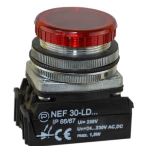 LDU1-NEF30LD C LAMPKA SYGNALIZACYJNA PŁASKA 24-230V AC/DC CZERWONY