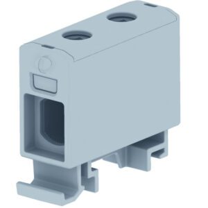 RAIL CONNECTOR THROUGH 1X AL/CU 1.5-50.0MM2 1000V AC/ 1500V DC UNIVERSAL CLAMP GRAY