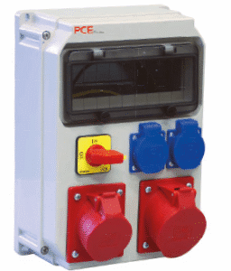 ECOLINE ROZDZIELNIA BUDOWLANA STACJONARNA Z TWORZYWA 32/5 16/5 2GS R.0-1 IP44 BEZ ZABEZPIECZEŃ