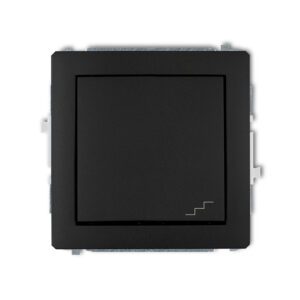 DECO MODUŁ CZARNY MAT ŁĄCZNIK UNIWERSALNY "SCHODY" 1X ZACISKI ŚRUBOWE 10AX 250V