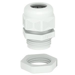 PG-16 CABLE GLAND IP68+ NUT LGR POLYAMIDE LIGHT GRAY V-TEC
