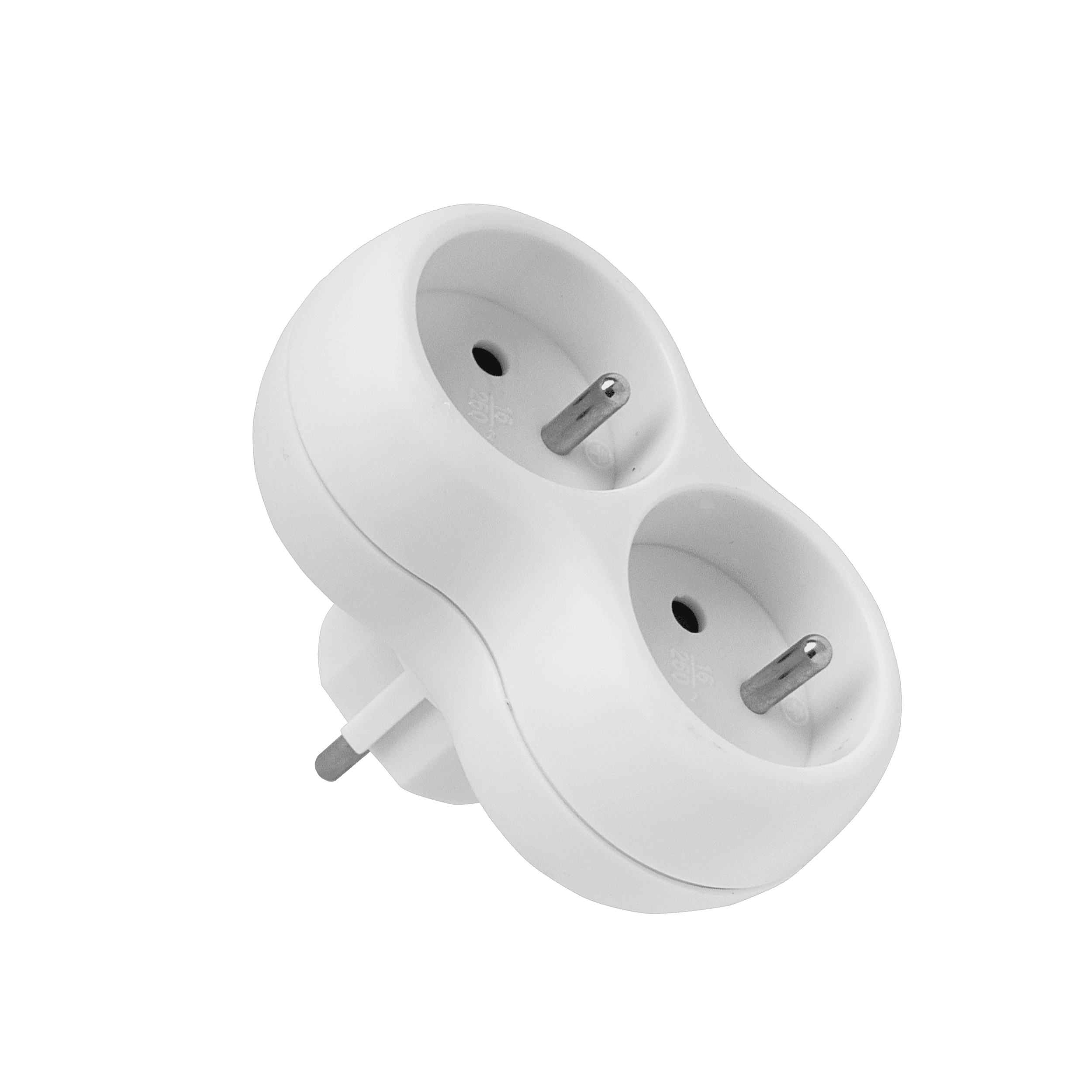 R-20CA ROZGAŁĘŹNIK 2X Z/U OKRĄGŁY 16A BIAŁY