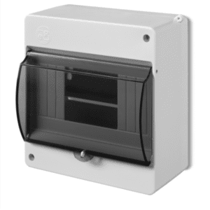 S-6 ROZDZIELNIA PLASTIKOWA NT 6M N+PE IP20 140X130X83 DRZWI DYMNE BIAŁY ( 0613-01)