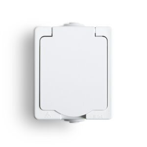 AQUALUX WHITE SOCKET NT 1X Z/U WITH COVER IP54 SPRING CLAMPS 16A 250V