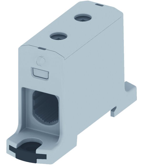 RAIL CONNECTOR THROUGH 1X AL/CU 35.0-240.0MM2 1000V AC/ 1500V DC UNIVERSAL TERMINAL GRAY