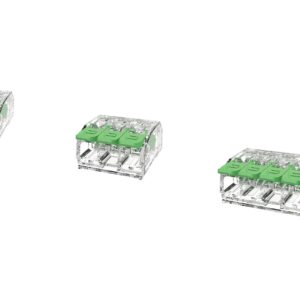 UNIVERSAL QUICK CONNECTOR 2X 0.2-4.0 32A 450V TRANSPARENT / GREEN