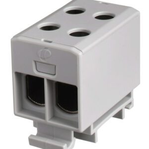 RAIL CONNECTOR THROUGH 2X AL/CU 1.5-50.0MM2 1000V AC/ 1500V DC UNIVERSAL TERMINAL GRAY