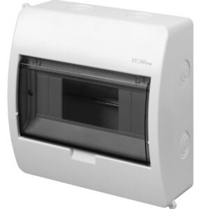 ELEGANT ROZDZIELNIA PLASTIKOWA NT  8M 1X 8M N+PE IP40 195X195X98 DRZWI DYMNE BIAŁY 0663-00