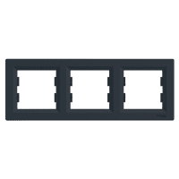 Schneider Electric Asfora, ramka 3-krotna, pozioma, antracyt, EPH5800371