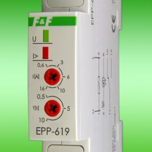 EPP-619 PRZEKAŹNIK PRĄDOWY Z KANAŁEM PRZELOTOWYM 16A 1P 1M MONTAŻ NA SZYNĘ TH35