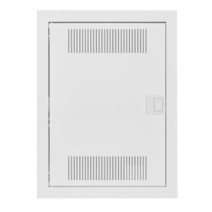 MSF RP PLASTIC MULTIMEDIA DISTRIBUTOR PT 28M 2X 12M WITH BOARD IP30 478X358X94 METAL DOOR WHITE