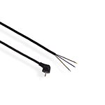 PZ1.5-03-G CZARNY SZNUR PRZYŁĄCZENIOWY 3.0M GUMA H05RR-F 3X1.5 OKRĄGŁY WTYCZKA KĄTOWA UNISCHUKO