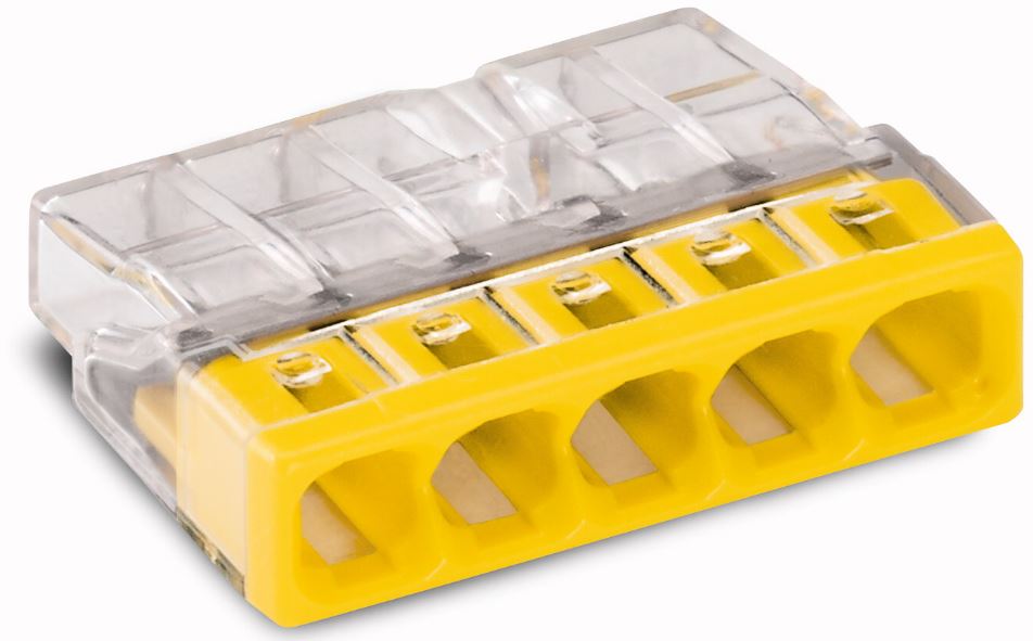 SZYBKOZŁĄCZKA 5X 2.5 PRZEZROCZYSTY/ ŻÓŁTY