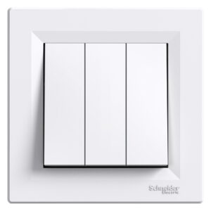 Schneider Electric Asfora, łącznik potrójny z ramką, biały, EPH2100121
