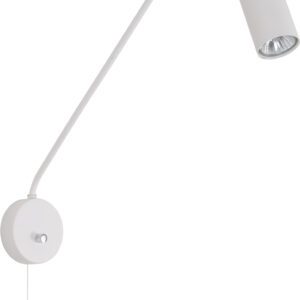 EYE SUPER WHITE I WHITE WALL MOUNTED LAMP NT 1X GU10/ 10W IP20 PAINTED STEEL/ CHROME