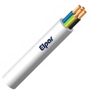 YDY 4X 1.5 ŻO WHITE INSTALLATION CABLE ROUND WIRE 450/750V CLASS 1