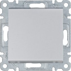 LUMINA SOUL/ INTENSE/ PASSION SILVER MODULE 1-POLAR SWITCH SPRING TERMINALS 10AX 250V