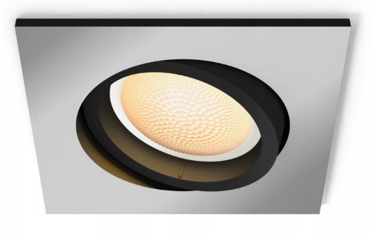 HUE MILLISKIN ALUMINIUM OPRAWA SUFITOWA KWADRATOWA NT 1X GU10/ 5.5W 2200-6500K 350LM IP20 TWORZYWO