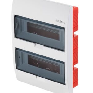 ELEGANT ROZDZIELNIA PLASTIKOWA PT 24M 2X 12M N+PE IP40 303X407X99 DRZWI DYMNE BIAŁY 0655-10