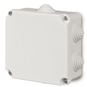 PK-2 PUSZKA INSTALACYJNA NT 108X108X58 IP55 6 DŁAWIKÓW Z WKŁADEM 5X4 BIAŁY EP-LUX