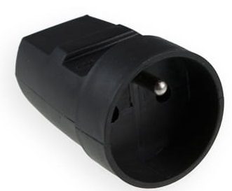 G-10-2 GNIAZDO PRZENOŚNE OKRĄGŁE 1X Z/U CZARNY