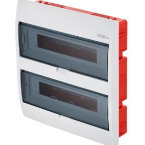 ELEGANT ROZDZIELNIA PLASTIKOWA PT 36M 2X 18M N+PE IP40 409X430X95 DRZWI DYMNE BIAŁY 0653-10