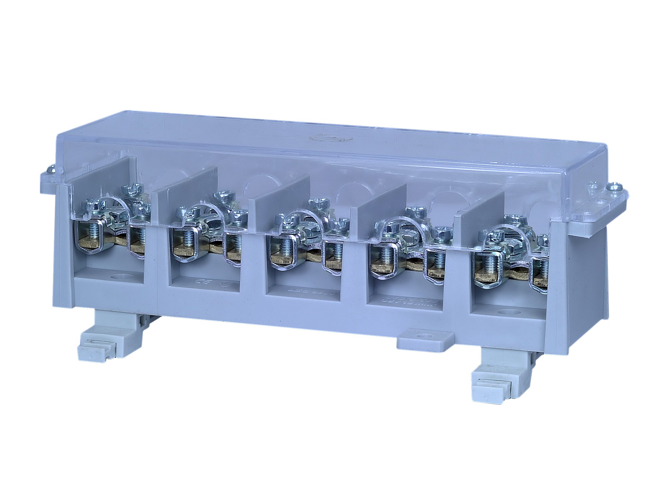 LZG 5X35/16-21P ODGAŁĘŹNIK 5-TOROWY NA SZYNĘ TS35 Z POKRYWĄ SZARY