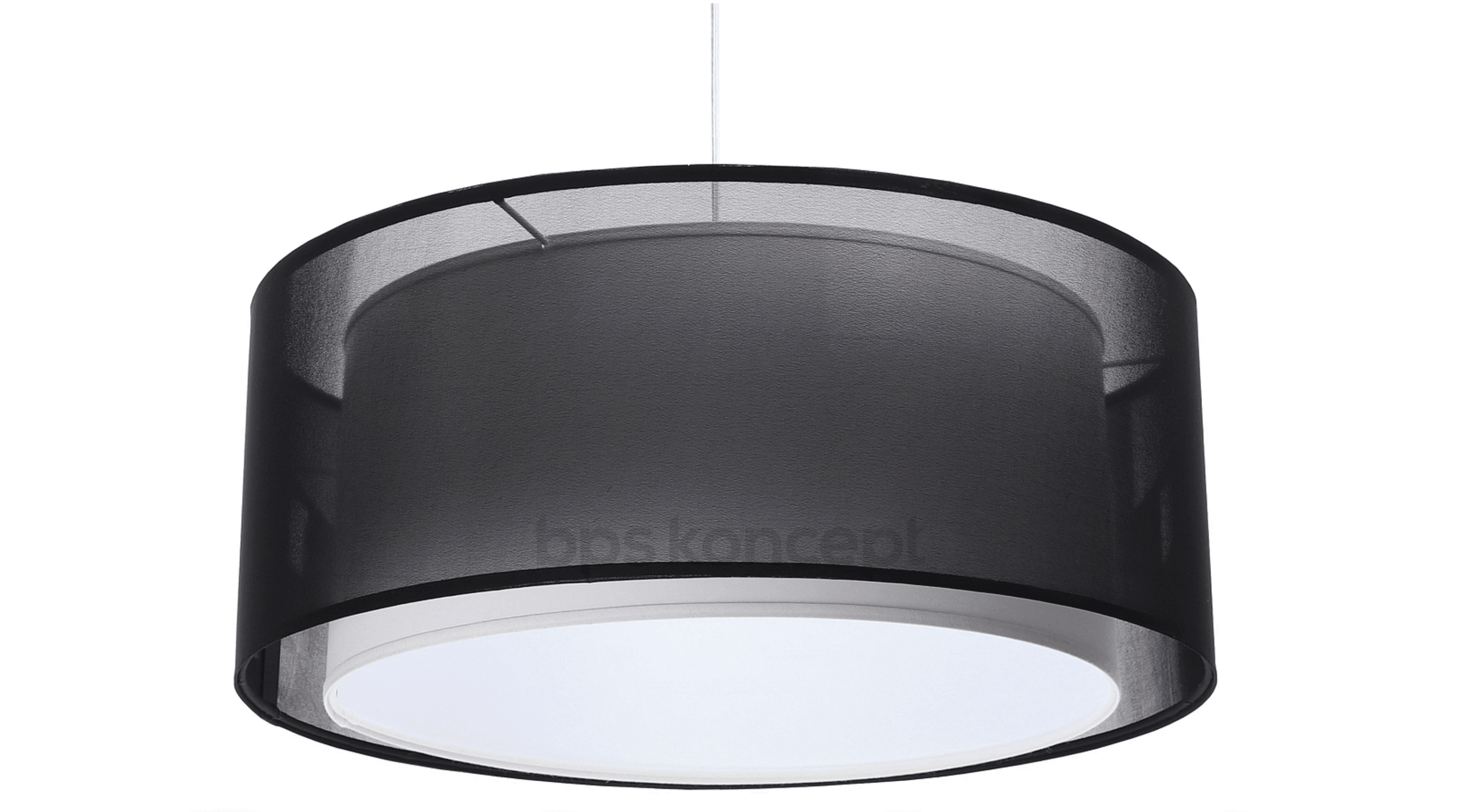 VIVENTI GRANATOWY/ TRANSPARENTNY OPRAWA WISZĄCA 1X E27/ 60W IP20 TKANINA/ TWORZYWO