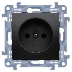SIMON 10 MODUŁ CZARNY MAT GNIAZDO 1X B/U ZACISKI ŚRUBOWE 16A 250V