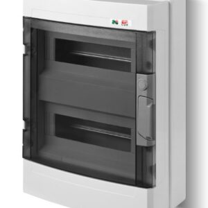 EP-LUX PLUS ROZDZIELNIA PLASTIKOWA NT 24M 2X 12M N+PE IP65 IK07 304X408X149 DRZWI DYMNE BIAŁY