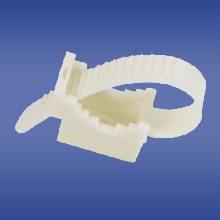 UP-22/100 SCREW MOUNT CABLE HOLDER WITH CLAMP WHITE