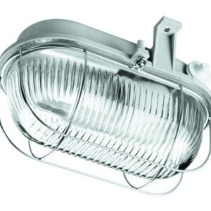 OVAL 100 GRAY CHANNEL FRAME NT 1X E27/ 100W IP44 IK06 230V PLASTIC/GLASS