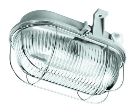 OVAL 100 GRAY CHANNEL FRAME NT 1X E27/ 100W IP44 IK06 230V PLASTIC/GLASS