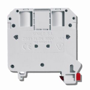 ZSG1 16.0NS ZŁĄCZKA SZYNOWA PRZELOTOWA GWINTOWA SZARY SERIA NOWA