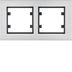 LUMINA PASSION SREBRNY ALUMINIUM METAL RAMKA 2X POZIOMA