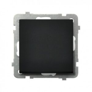 SONATA BLACK METAL MODULE 1-POLE SWITCH TERMINAL SPRING CLIPS 16AX 250V