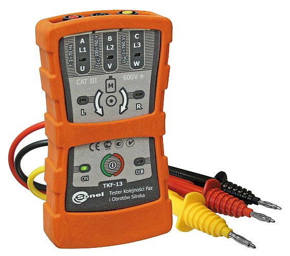 Motor Rotation Direction Detector TKF-13 Phase Sequence and Motor Rotation Tester - SONEL S.A.