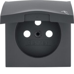 B.X MODUŁ ANTRACYT MAT PŁYTKA DO GNIAZDA 1X Z/U Z KLAPKĄ ONE PLATFORM