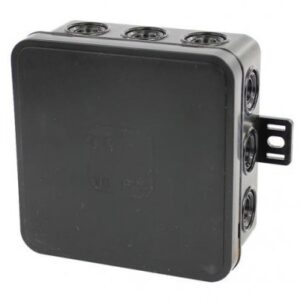 V6 PUSZKA INSTALACYJNA NT 85X85X41 IP54 IK07 PUSTA 12-WLOTOWA Z OSŁABIENIAMI KLIK CZARNY