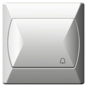 AKCENT BIAŁY PRZYCISK "DZWONEK" ZACISKI ŚRUBOWE 10AX 250V