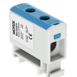RAIL CONNECTOR THROUGH 1X AL/CU 2.5-35.0MM2 1000V AC/ 1500V DC UNIVERSAL TERMINAL BLUE