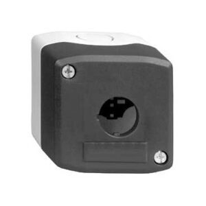 Schneider Electric Harmony XALD Pusta kaseta sterująca 1 otwór Ø22 ciemnoszara z jasnoszarą bazą, plastikowa, XALD01
