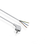 PZ1.5-05-1 BIAŁY SZNUR PRZYŁĄCZENIOWY 5.0M H05VV-F 3X1.5 OKRĄGŁY WTYCZKA KĄTOWA UNISCHUKO