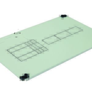 CP 2-2 E12 M PŁYTA CZOŁOWA METALOWA 300X500 1X EB2/ED2 125/160/250 + 12M ETIBOX